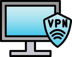 vpn impostare vettore icona design