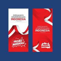 modello di banner bandiera indonesiana vettore