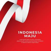 modello di banner bandiera indonesiana vettore