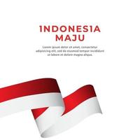 modello di banner bandiera indonesiana vettore