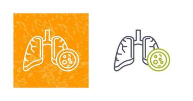 polmone cancro vettore icona