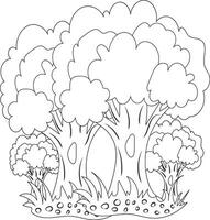 albero adulto colorazione pagina vettore