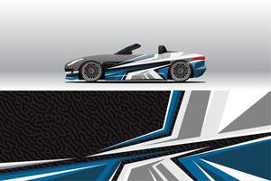 progettazione dell'azienda di rivestimento per auto. disegni di sfondo grafico per la livrea del veicolo vettore