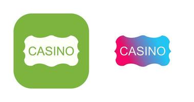 casinò cartello vettore icona