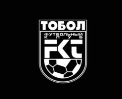 tobol costatay club logo simbolo bianca Kazakistan lega calcio astratto design vettore illustrazione con nero sfondo