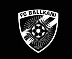 ballkani club logo simbolo bianca kosovo lega calcio astratto design vettore illustrazione con nero sfondo