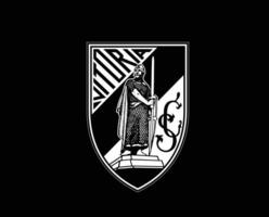 vitoria guimaraes club logo simbolo bianca Portogallo lega calcio astratto design vettore illustrazione con nero sfondo