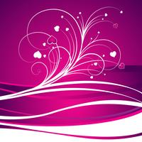 illustrazione di San Valentino con un bel focolare su sfondo viola vettore