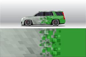 disegni di decalcomanie avvolgenti per auto per livrea da corsa o adesivo in vinile per auto quotidiano vettore