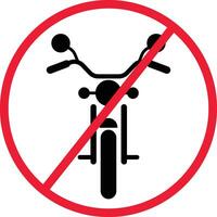 no motociclo divieto icona cartello vettore