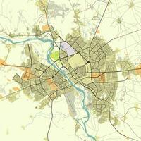città carta geografica di mosul Iraq vettore