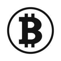 bitcoin piatto simbolo icona isolato vettore illustrazione