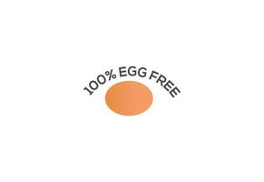 uovo gratuito etichette distintivo logo cartello per cibo pacchetto sigillo. 100 per cento uovo gratuito piatto vettore illustrazione