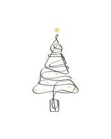 allegro Natale albero schema saluto carta vettore illustrazione design. saluto carta. natale albero.