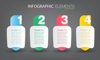 modello di casella di testo moderna, banner infografica vettore