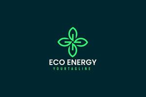 eco energia logo vettore icona illustrazione