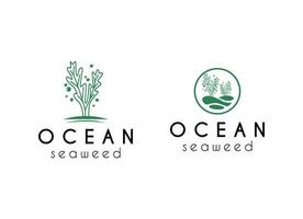 moderno e minimalista alga marina logo design ispirazione vettore