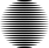 cerchio logo Linee insolito icona disegno, orizzontale strisce geometrico forma vettore