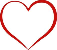 cuore schema rosso simbolo amicizia intimità san valentino giorno, amore vettore