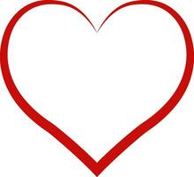 cuore schema rosso, simbolo amicizia intimità san valentino giorno amore vettore