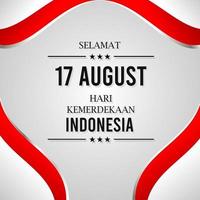 17 agosto celebrazione dell'indipendenza dell'indonesia vettore