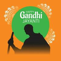 vettore illustrazione di un' sfondo per gandhi jayanti.