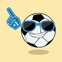 calcio sorridente vettore illustrazione indossare occhiali da sole