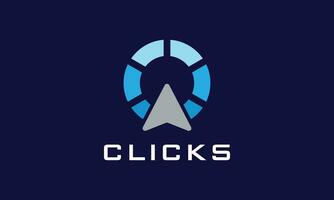 clic digitale pulsante logo tecnologia per moderno azienda vettore