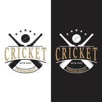 cricket sport logo design vettore illustratore modello