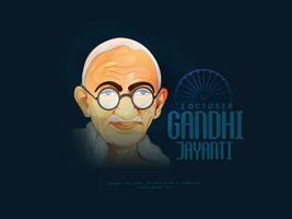 contento gandhi jayanti vettore illustrazione design