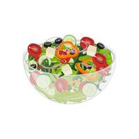 logo illustrazione di fresco verdura insalata vettore