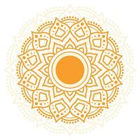 lusso dorato mandala ornamentale sfondo disegno vettoriale. mandala decorativo per tatuaggio, mehndi, motivo islamico, ornamento, arte, henné, motivo indiano, stampa, poster, copertina, brochure, volantino, banner vettore