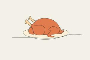 colorato illustrazione di un' pollo per un' famiglia pasto vettore