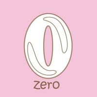 alfabeto z per zero vocabolario scuola lezione cartone animato digitale francobollo schema vettore