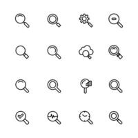 ricerca icona semplice disegno, illustrazione, logo nel bianca sfondo vettore