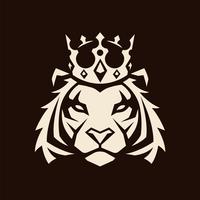tigre in corona vettoriale mascotte