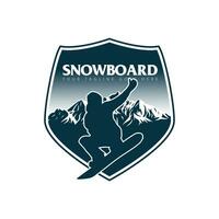 Snowboard logo vettore