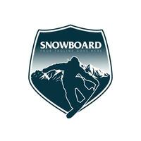 Snowboard logo vettore