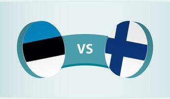 Estonia contro Finlandia, squadra gli sport concorrenza concetto. vettore