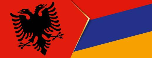 Albania e Armenia bandiere, Due vettore bandiere.