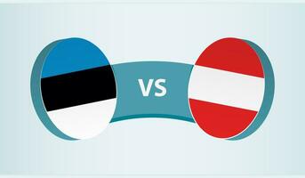 Estonia contro Austria, squadra gli sport concorrenza concetto. vettore