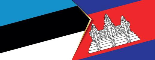 Estonia e Cambogia bandiere, Due vettore bandiere.