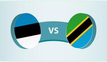 Estonia contro Tanzania, squadra gli sport concorrenza concetto. vettore