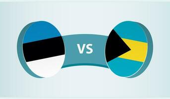 Estonia contro il bahamas, squadra gli sport concorrenza concetto. vettore