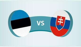 Estonia contro slovacchia, squadra gli sport concorrenza concetto. vettore
