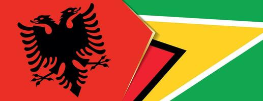 Albania e Guyana bandiere, Due vettore bandiere.