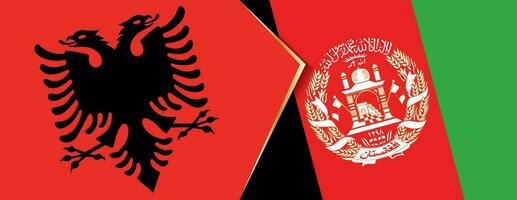 Albania e afghanistan bandiere, Due vettore bandiere.