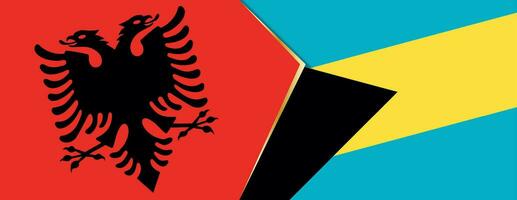 Albania e il Bahamas bandiere, Due vettore bandiere.