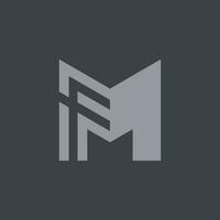 lettera mf o fm logo vettore