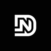 lettera nd o dn logo vettore